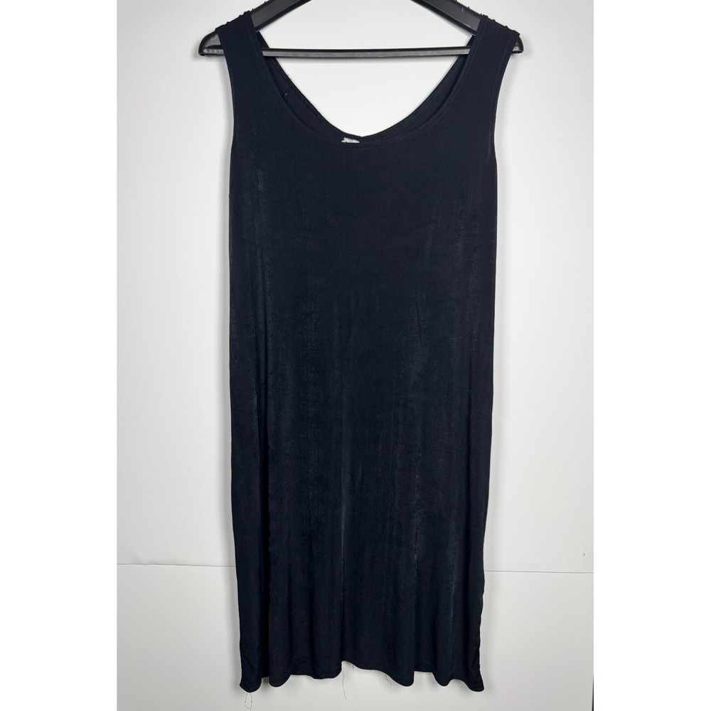 Delta Burke Collection Tank Dress Womens Large Black Scoop Neck Casual Wear